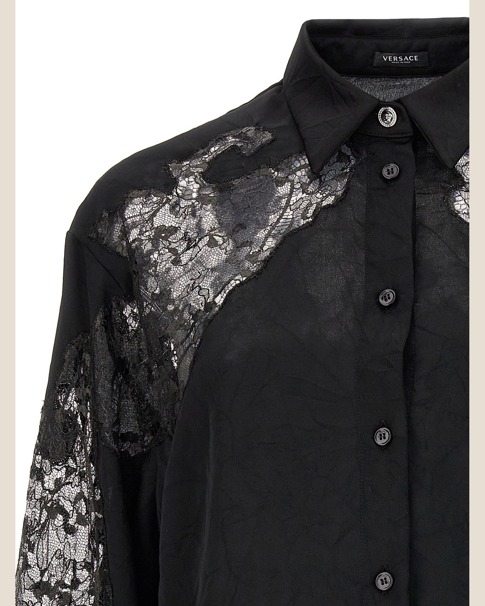 Versace Satin Lace Shirt Glam Steals