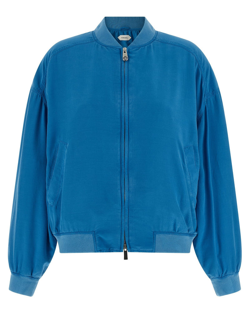 Versace Silk Poplin Bomber Jackets Glam Steals