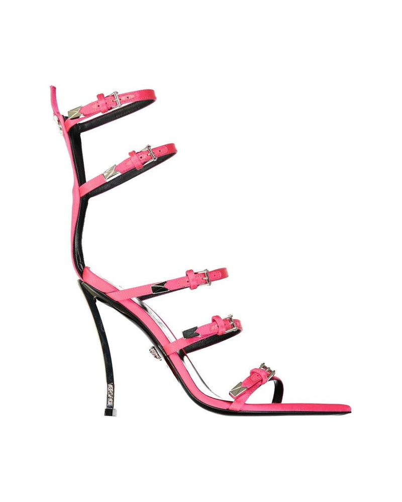 Versace Silk Stiletto Heel Sandals Glam Steals