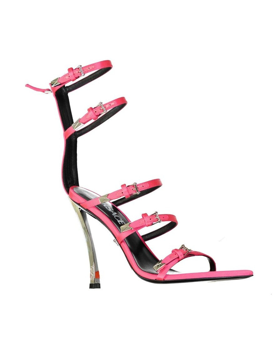 Versace Silk Stiletto Heel Sandals Glam Steals