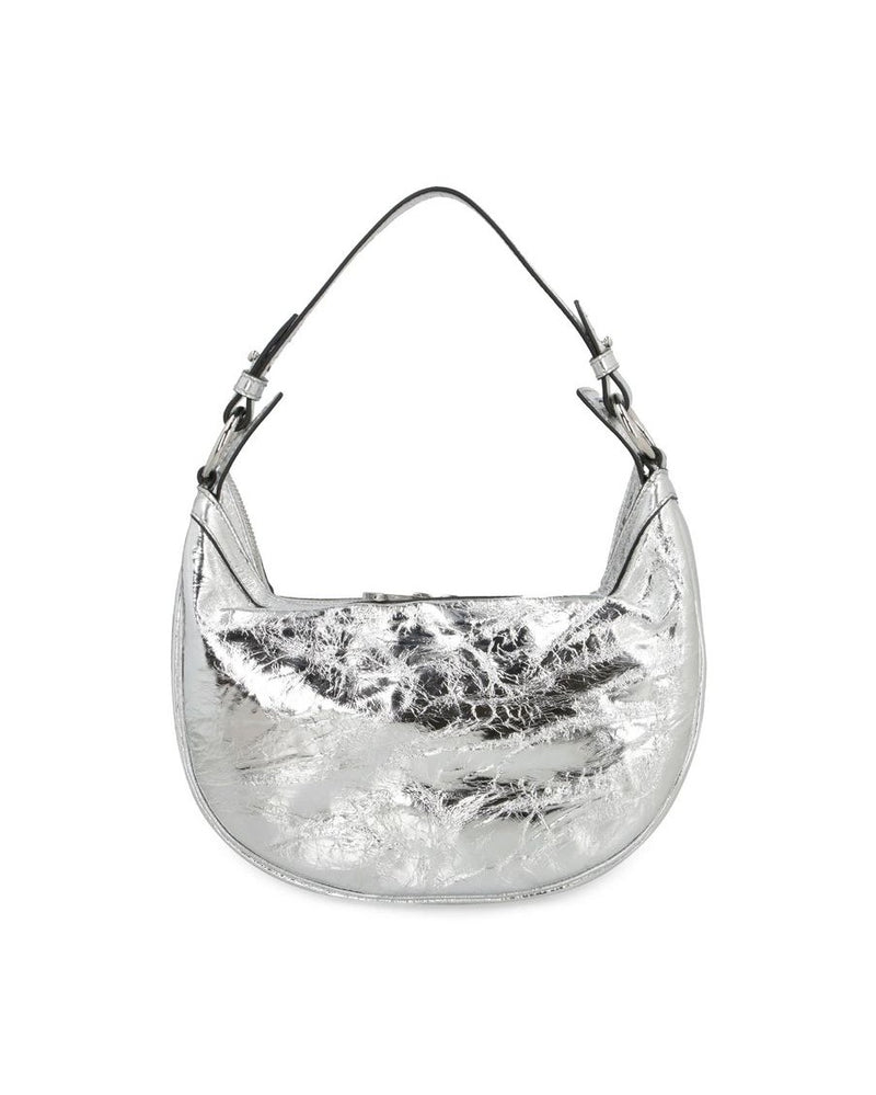 Versace Silver Leather Lamb Shoulder Bag Glam Steals