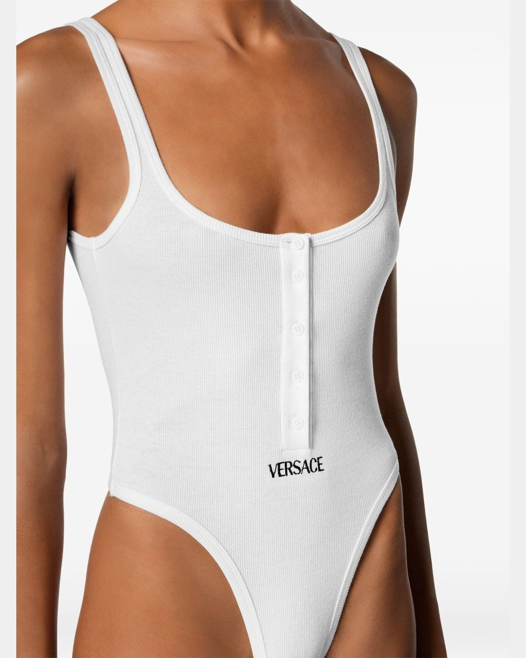Versace White Bodysuit Topwear
