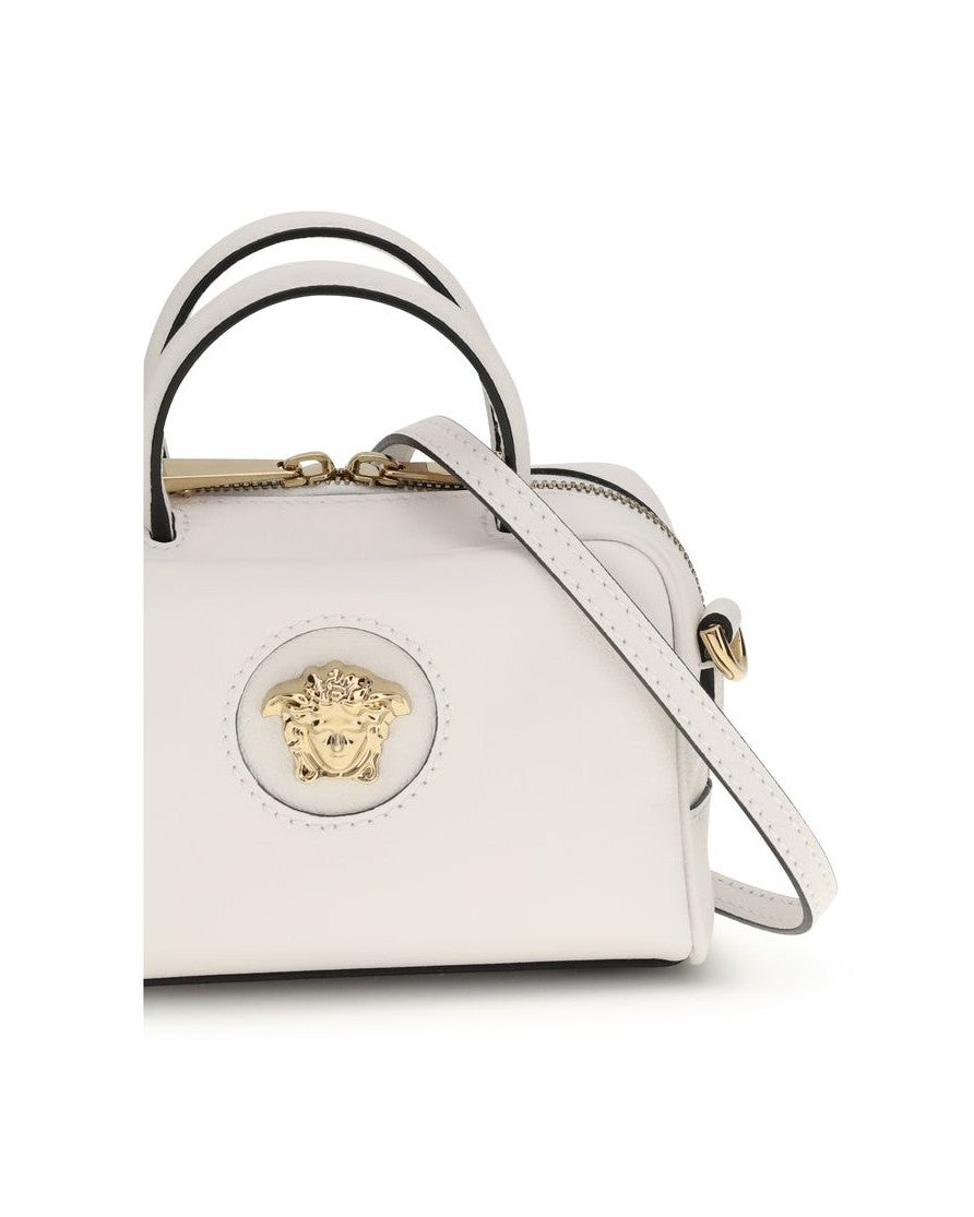 Versace White Calf Leather Bos Taurus Handbag Glam Steals