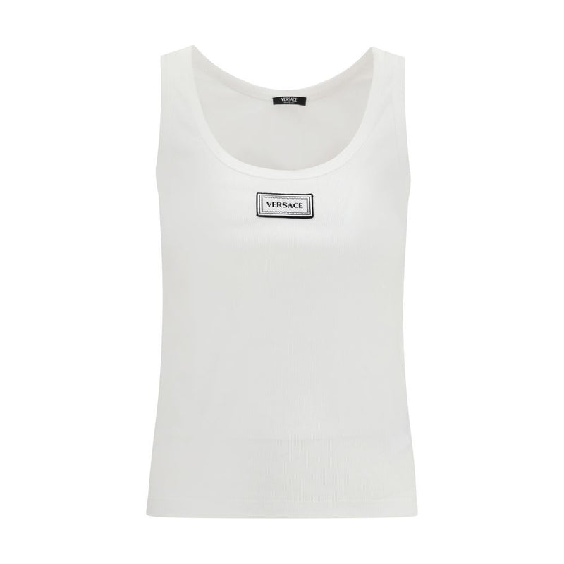 Versace White Cotton Top Glam Steals