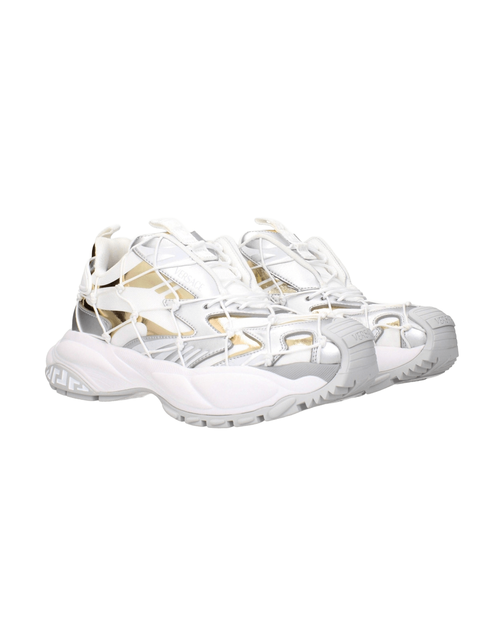 Versace Fabric White Chunky Sneakers Glam Steals