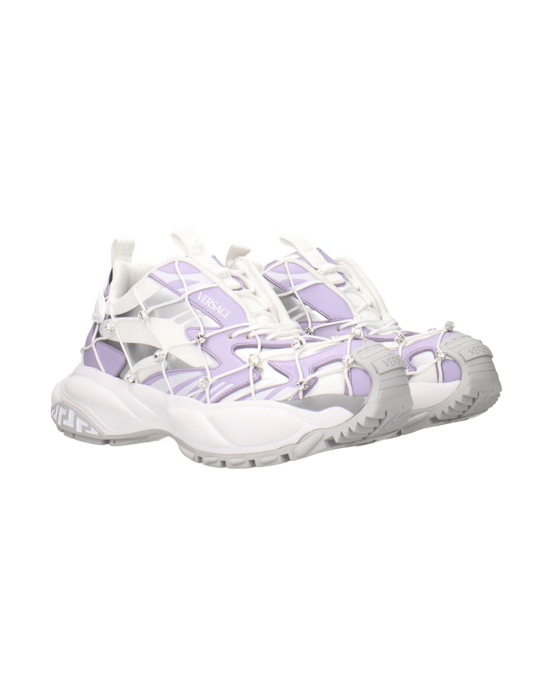 Versace Fabric White Chunky Sneakers Glam Steals