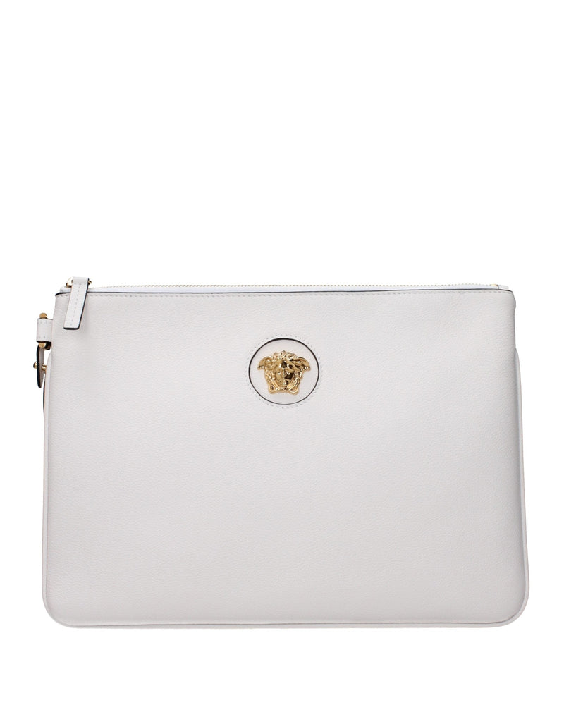 Versace White Leather Clutch Bag Glam Steals