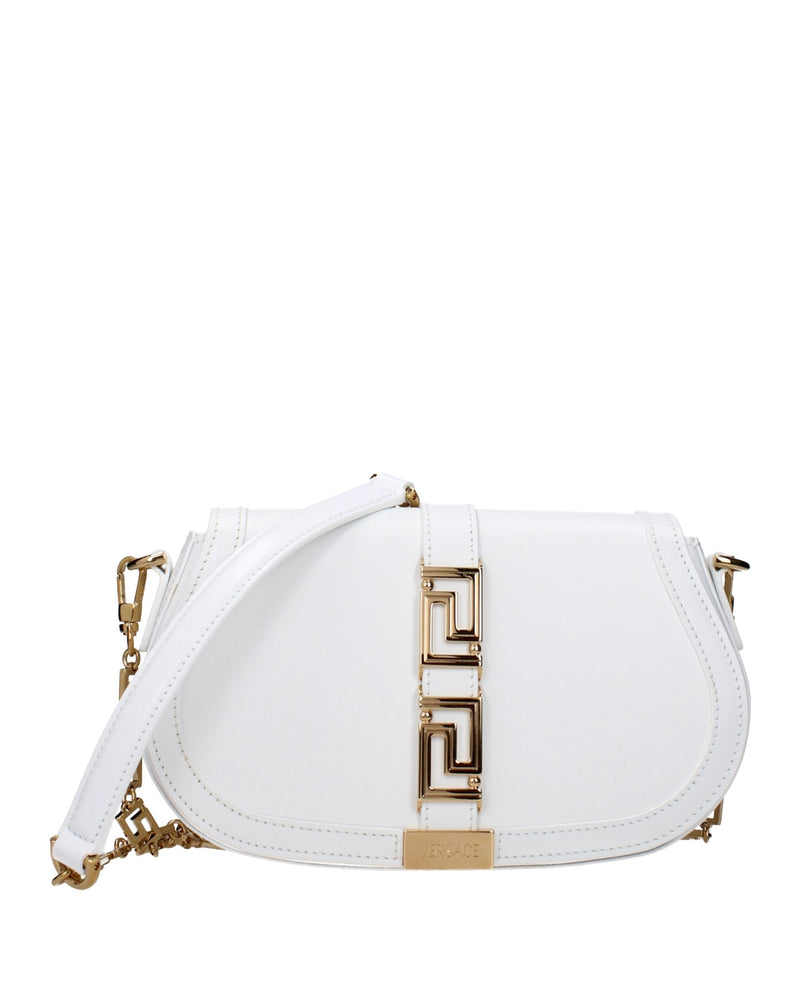 Versace White Leather Crossbody Bag Glam Steals