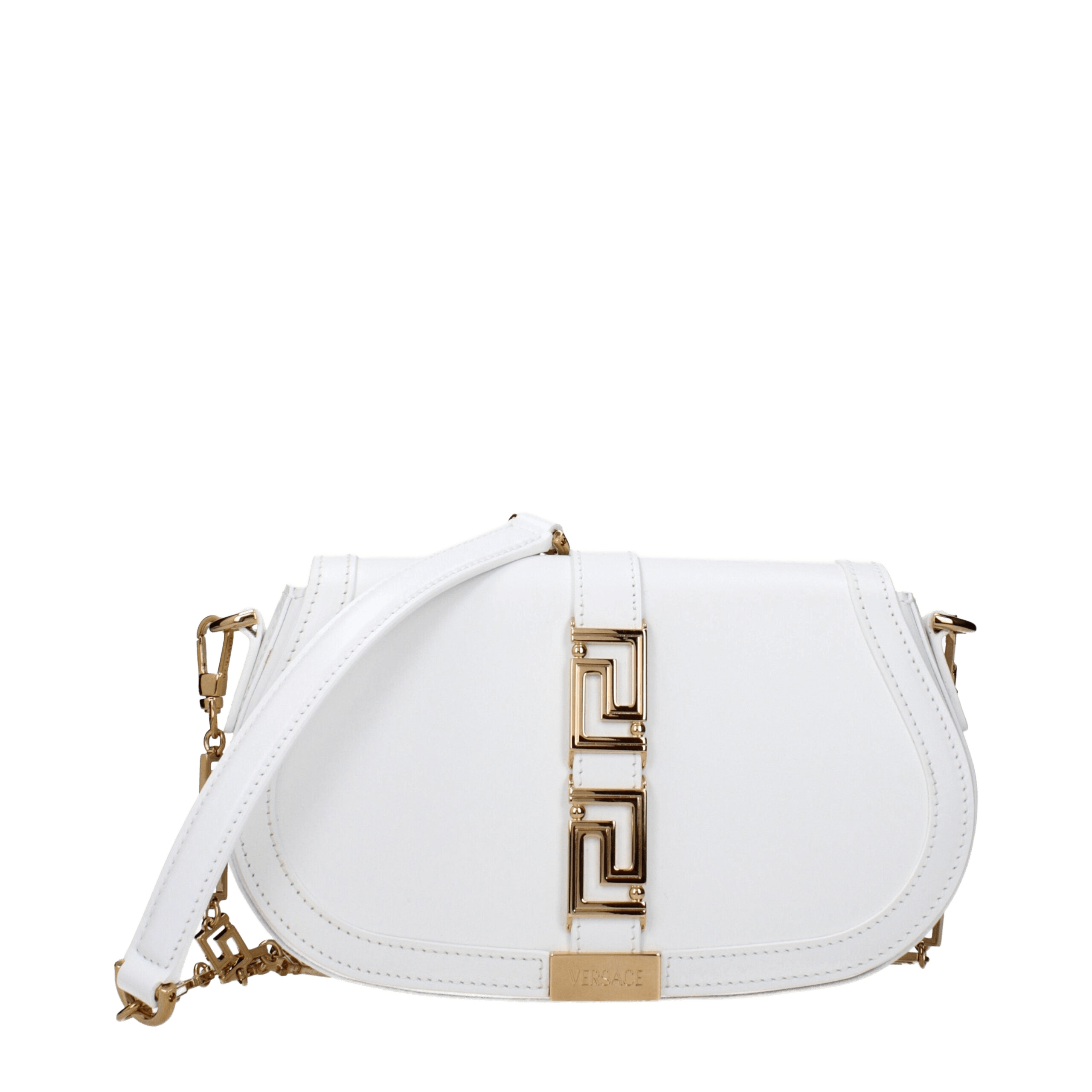 Versace White Leather Crossbody Bag Glam Steals