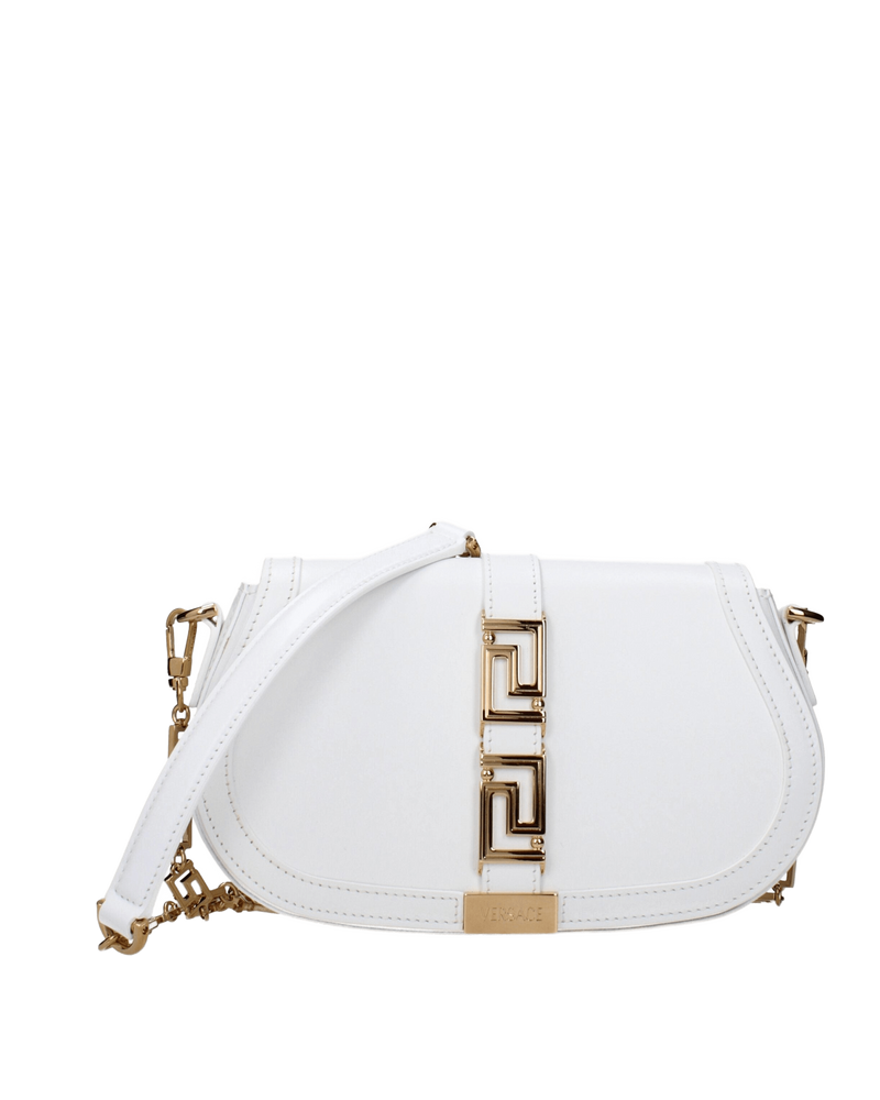 Versace White Leather Crossbody Bag Glam Steals