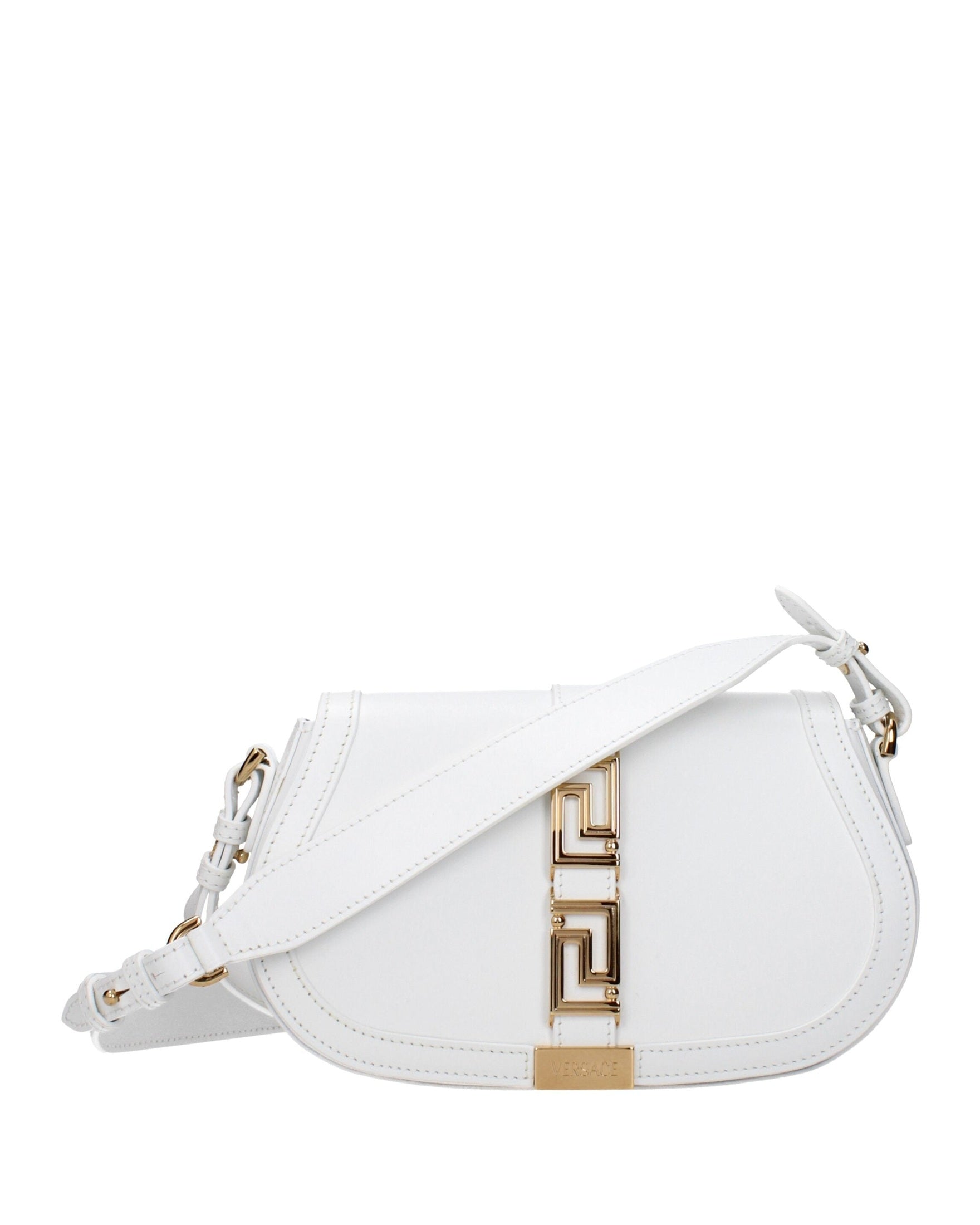 Versace White Leather Crossbody Bag Cross Body Bags