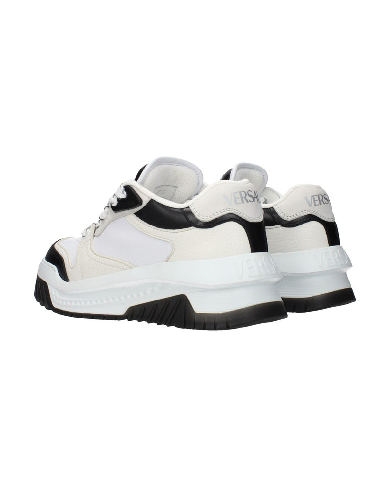 Versace White Leather Low Top Sneakers Glam Steals