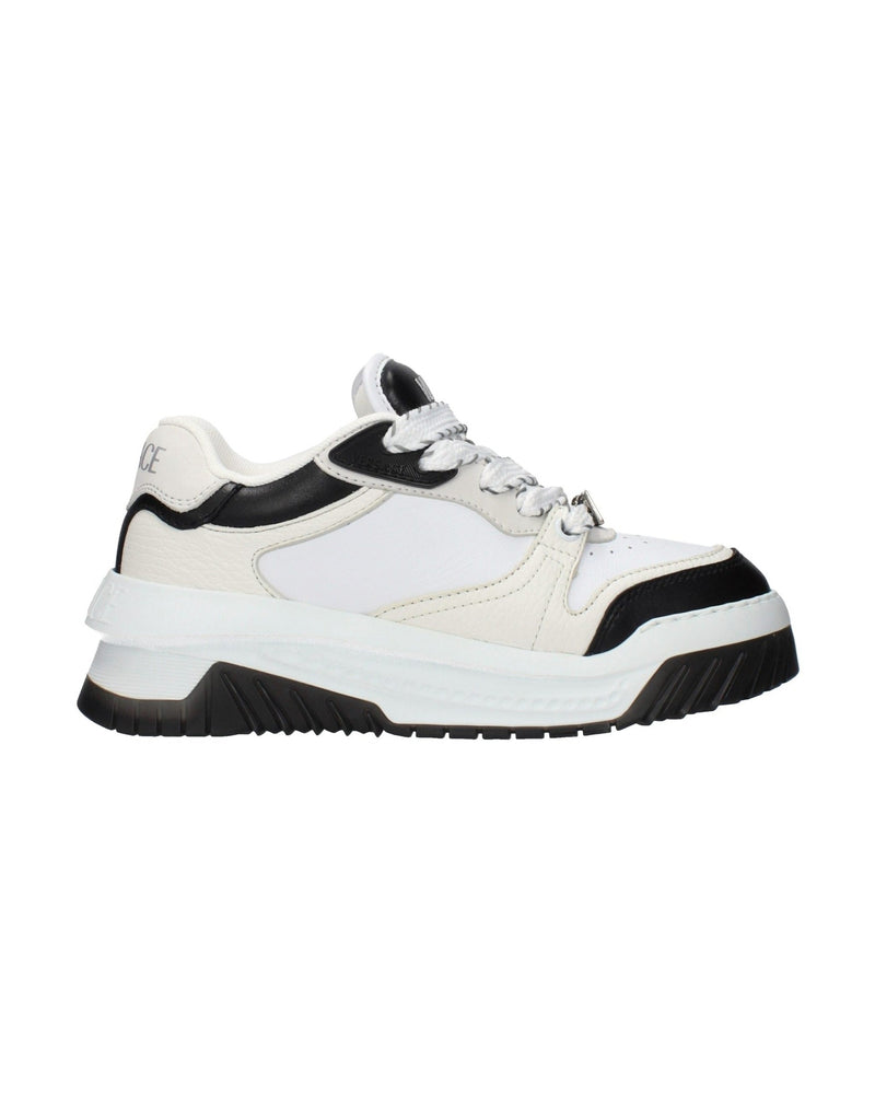 Versace White Leather Low Top Sneakers Glam Steals