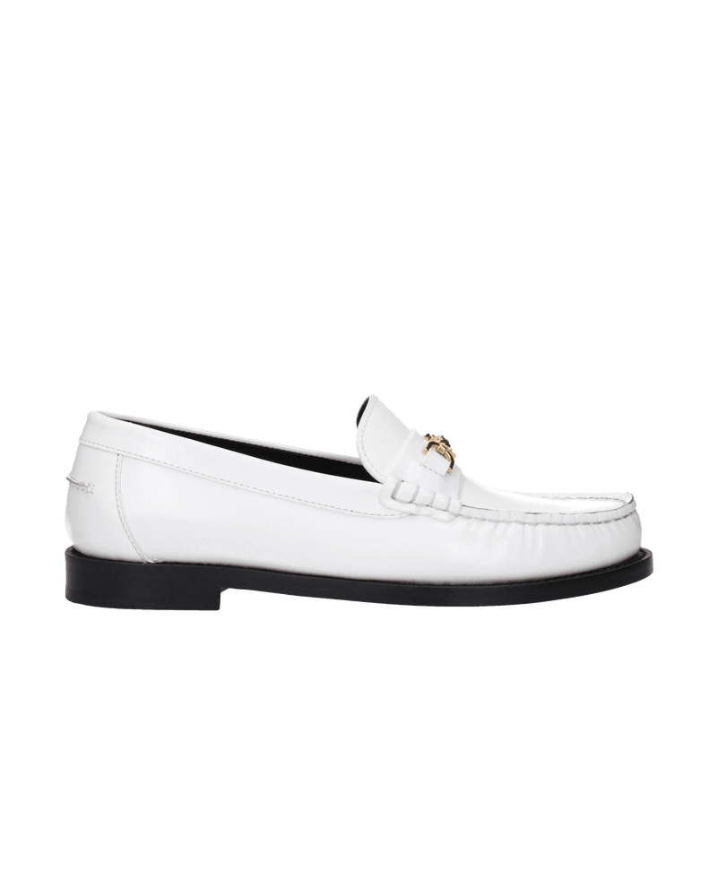Versace Leather White Slip On Loafers Glam Steals