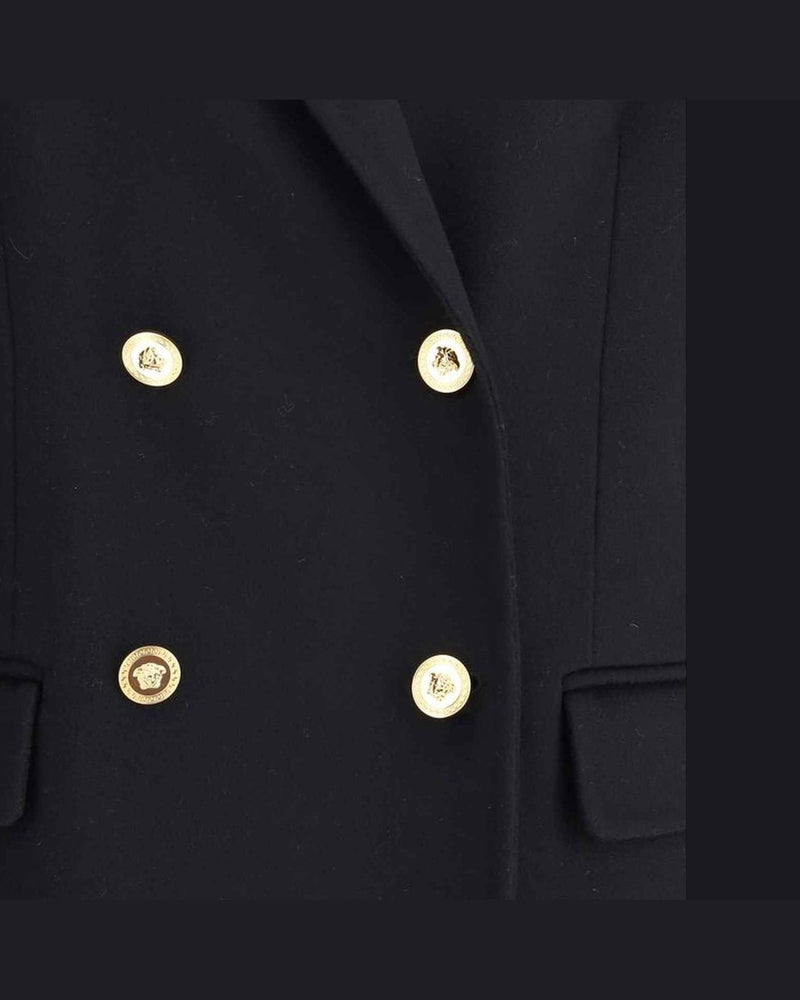 Versace Wool and Cachemire Double Breasted Coat Glam Steals