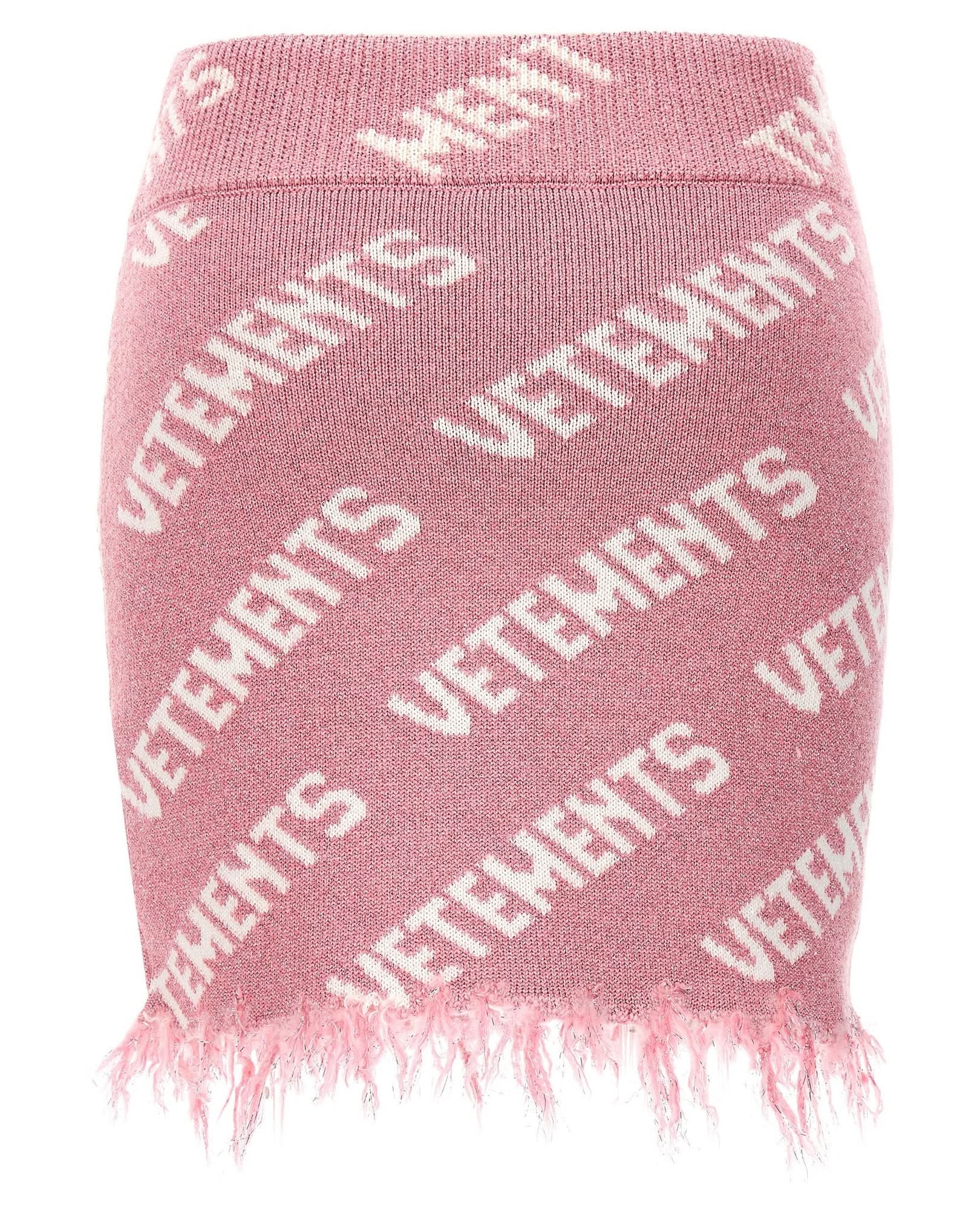 Vetements Iconic Lurex Monogram Skirt Glam Steals