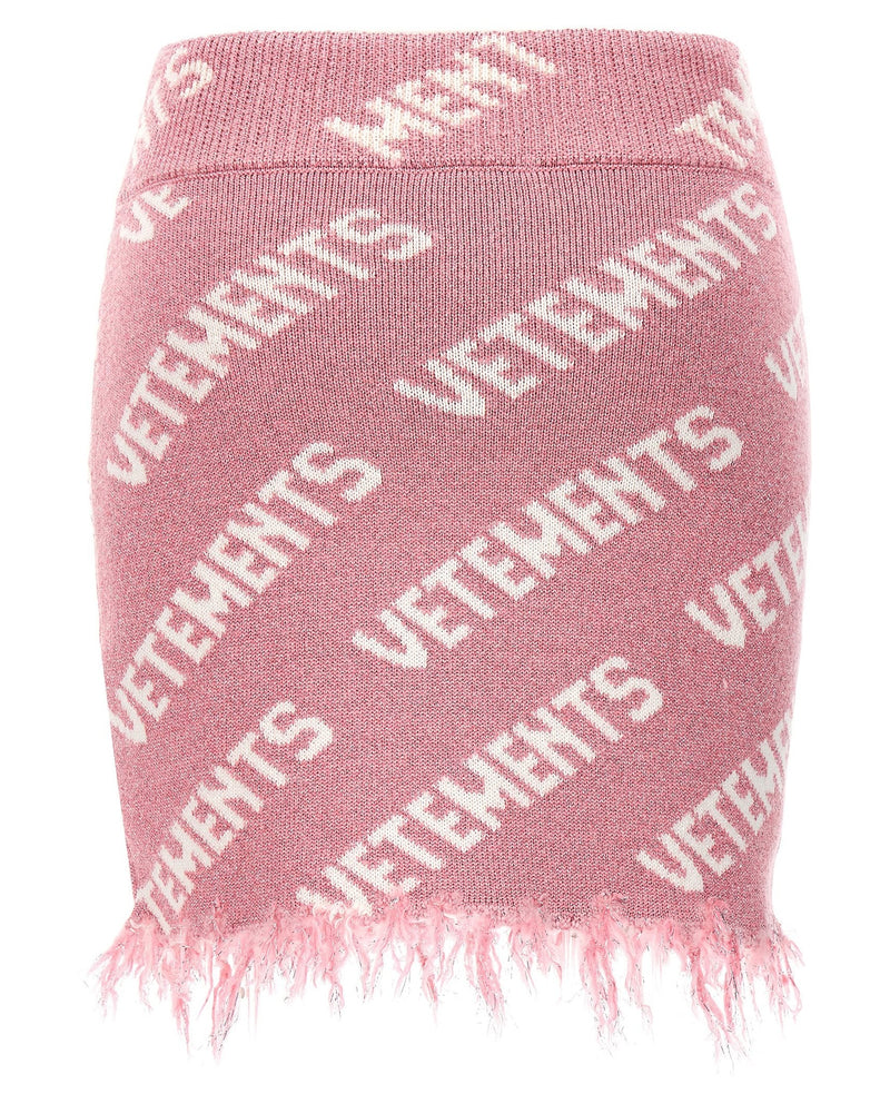 Vetements Iconic Lurex Monogram Skirt Glam Steals