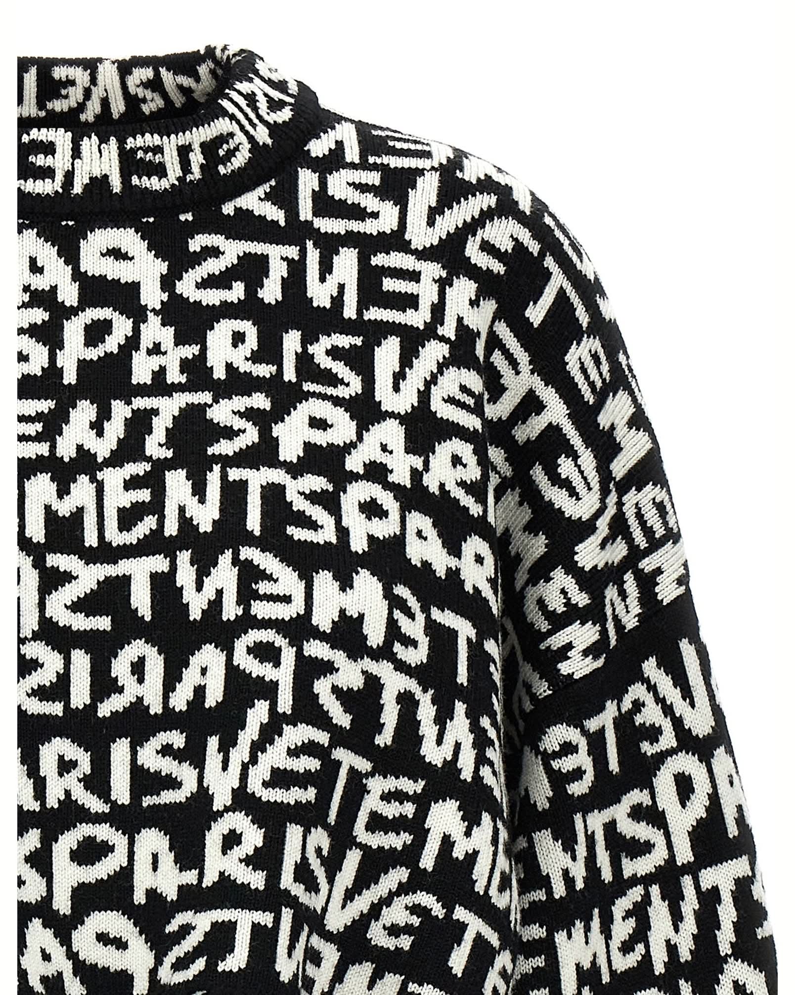 Vetements Paris Monogram Cropped Sweater Glam Steals