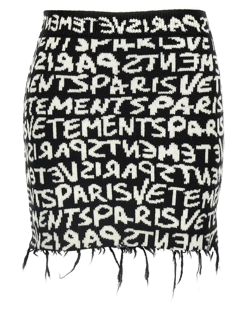 Vetements Paris Monogram Mini Skirt Glam Steals