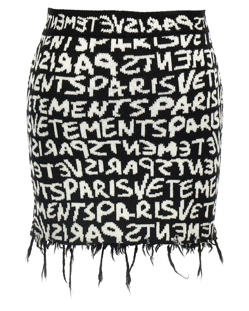 Vetements Paris Monogram Mini Skirt Glam Steals
