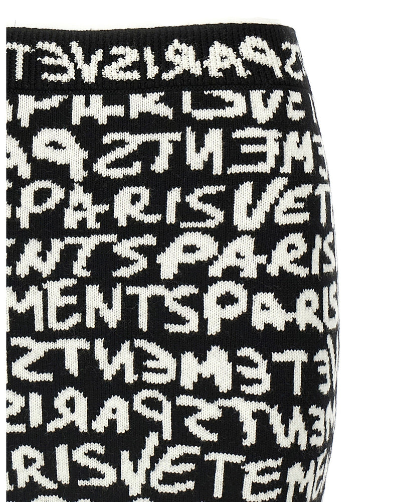 Vetements Paris Monogram Mini Skirt Glam Steals