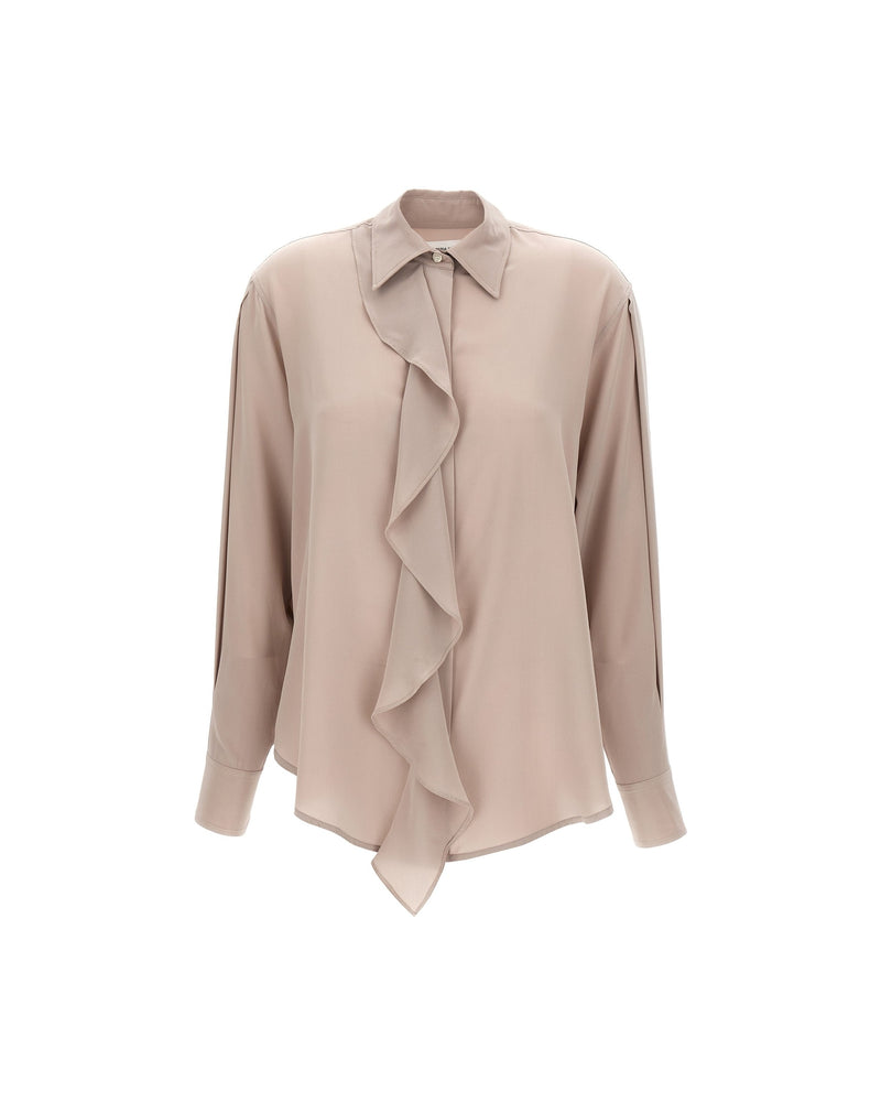 Victoria Beckham Asymmetric Ruffle Blouse Shirts