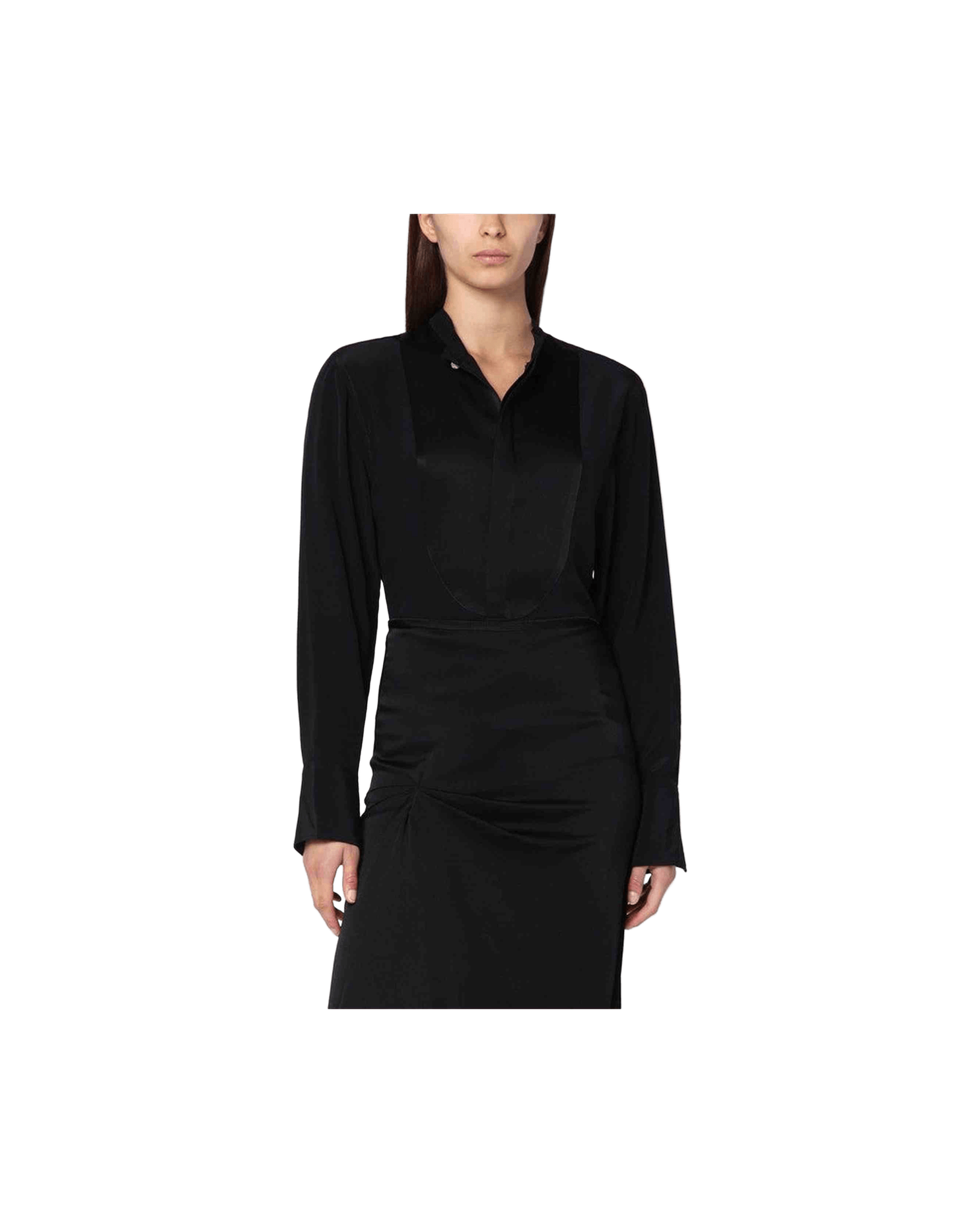 Victoria Beckham Black Silk Shirt Glam Steals