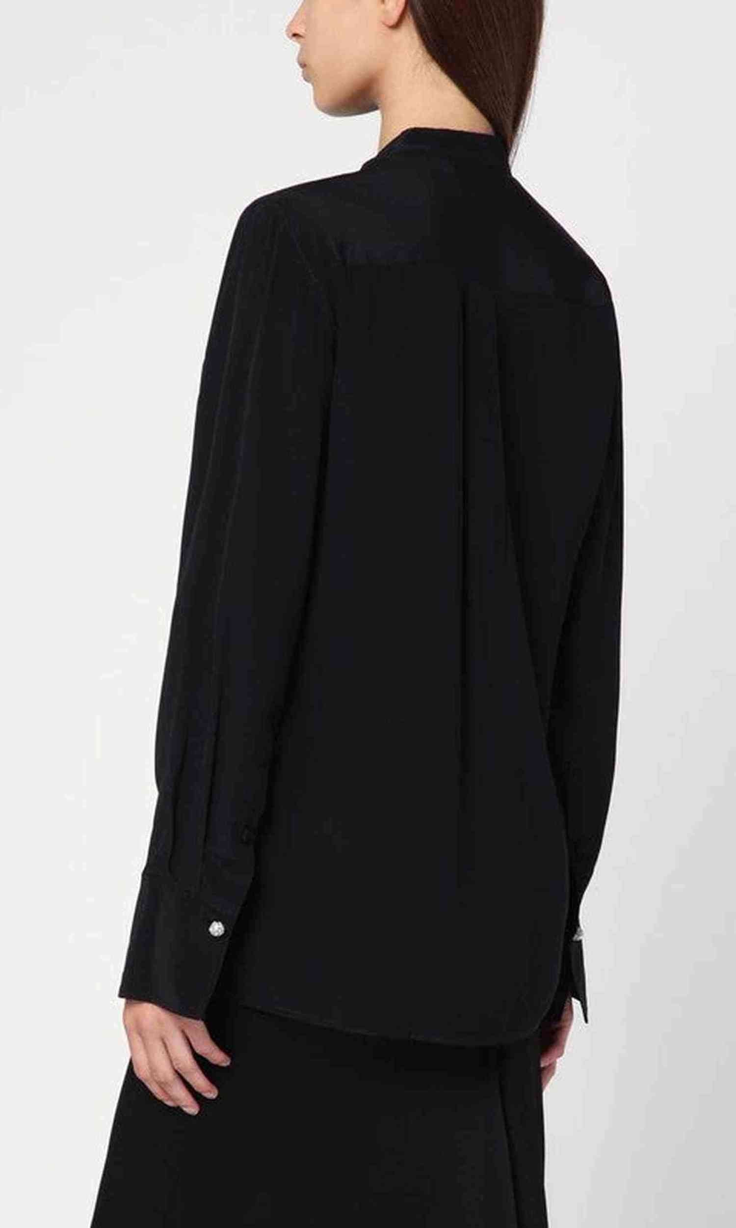 Victoria Beckham Black Silk Shirt Glam Steals