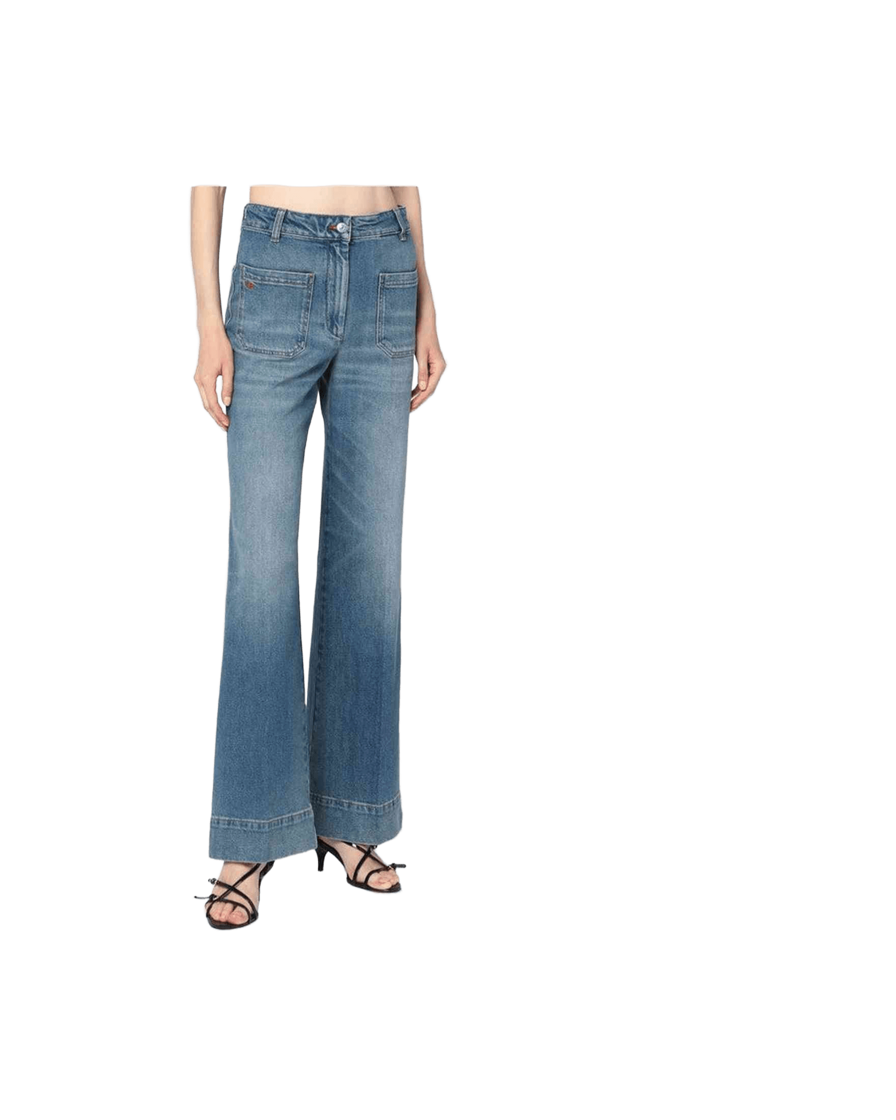 Victoria Beckham Blue Wide Jeans in Faded Glam Steals