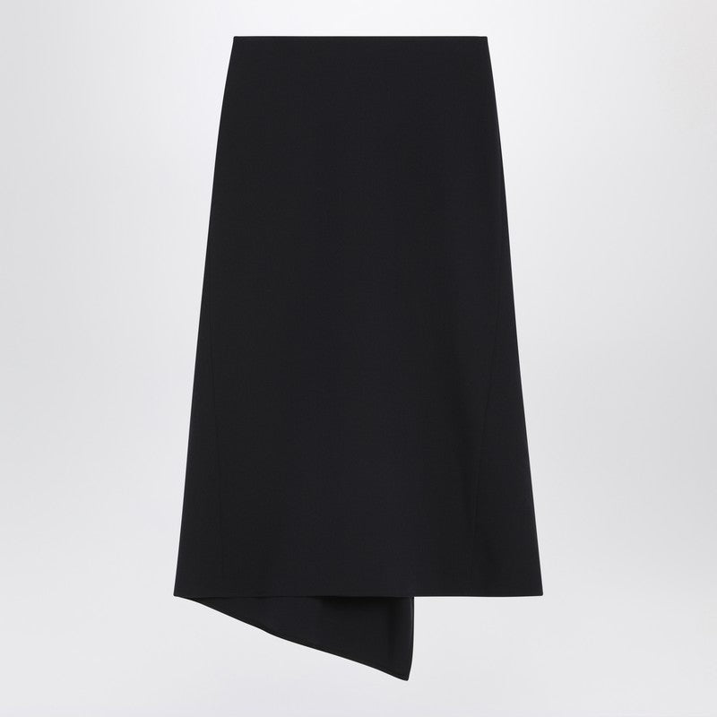 Victoria Beckham Blue Wool Navy Skirt in Blend Glam Steals