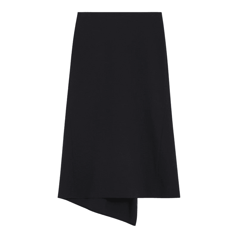 Victoria Beckham Blue Wool Navy Skirt in Blend Glam Steals