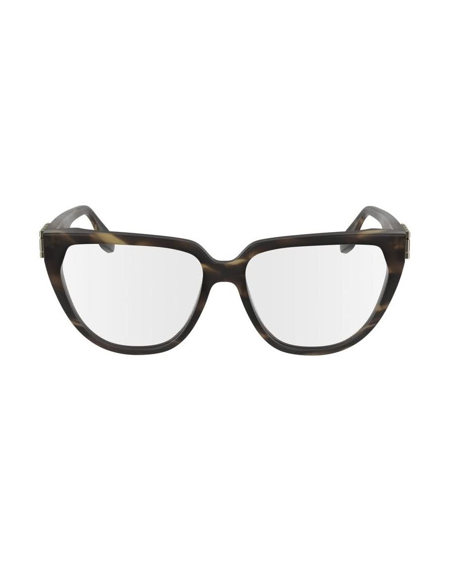 Victoria Beckham Brown Acetate Optical Frame Eyeglasses