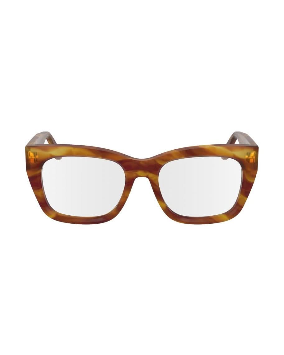 Victoria Beckham Brown Acetate Optical Frame Eyeglasses