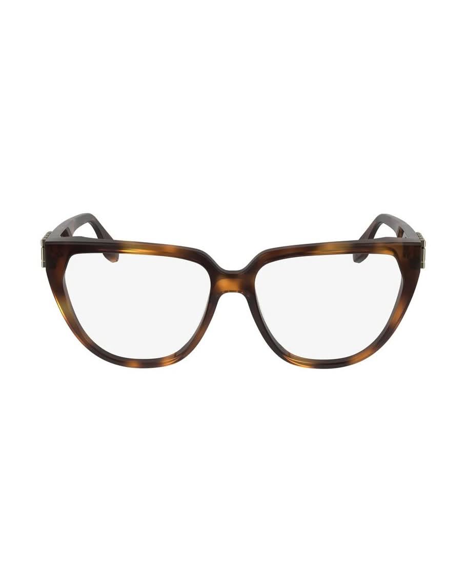Victoria Beckham Brown Acetate Optical Frame Eyeglasses