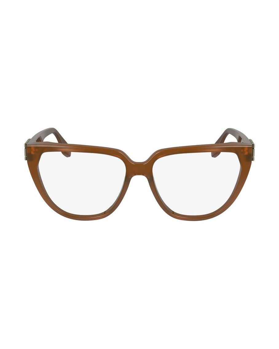 Victoria Beckham Brown Acetate Optical Frame Eyeglasses