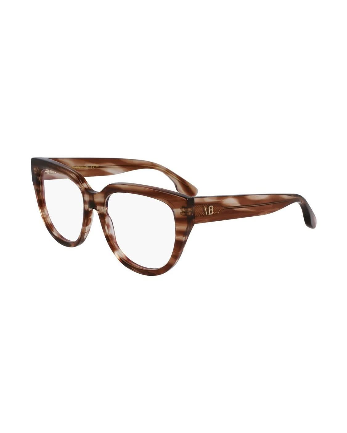Victoria Beckham Brown Acetate Optical Frame Eyeglasses