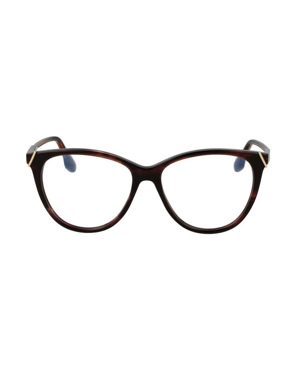 Victoria Beckham Brown Acetate Glasses 
