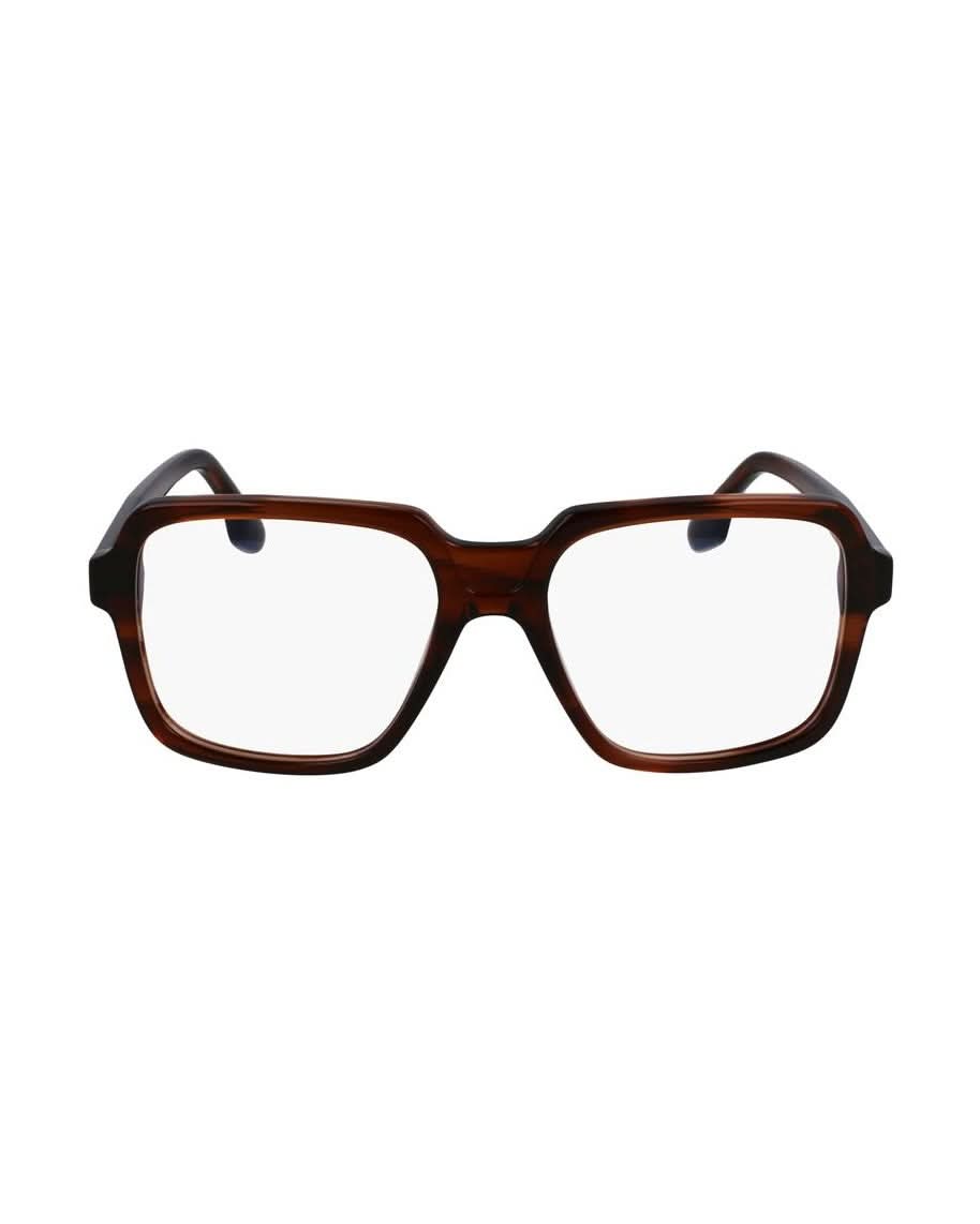 Victoria Beckham Brown Acetate Optical Frame Eyeglasses