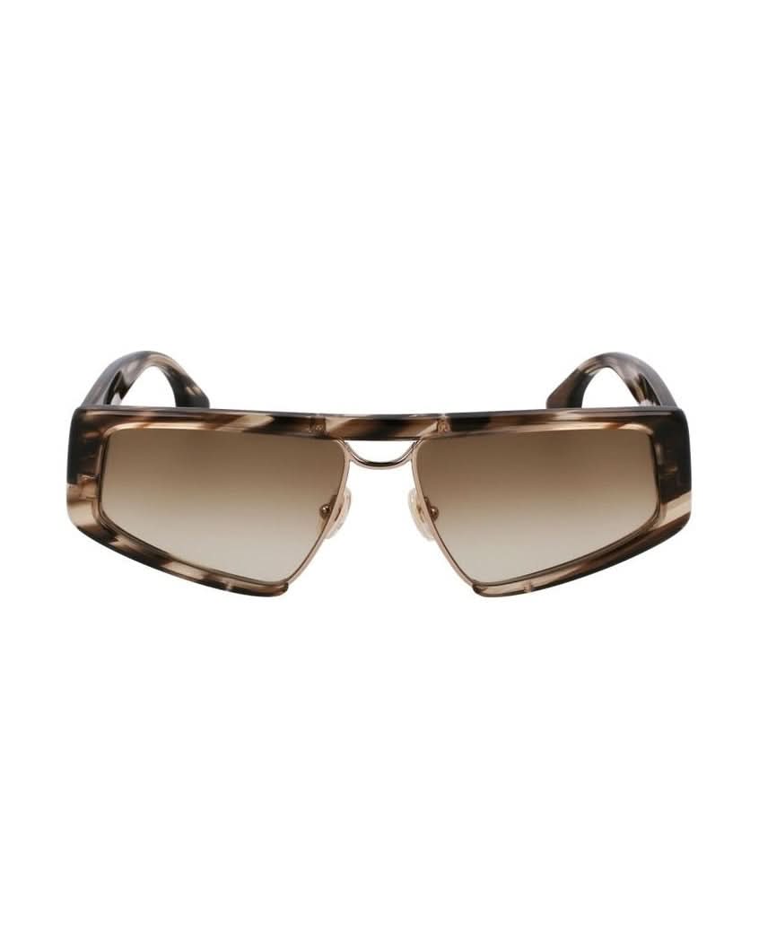 Victoria Beckham Brown Metal Plastic Sunglasses 