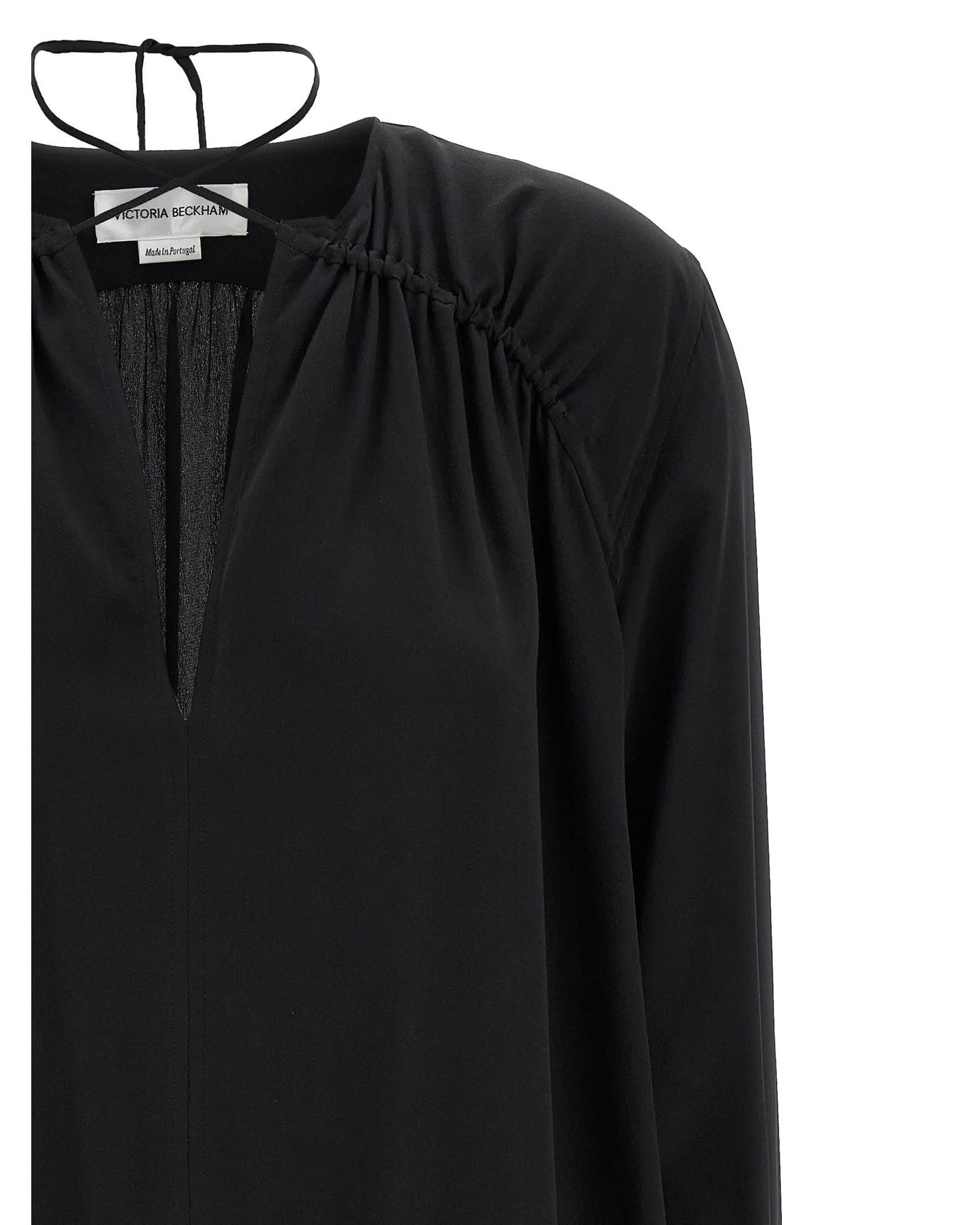 Victoria Beckham Gather Detail Tie Blouse Shirts