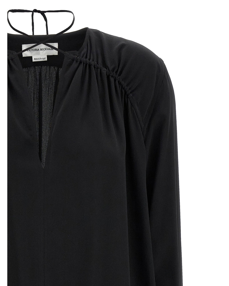 Victoria Beckham Gather Detail Tie Blouse Shirts