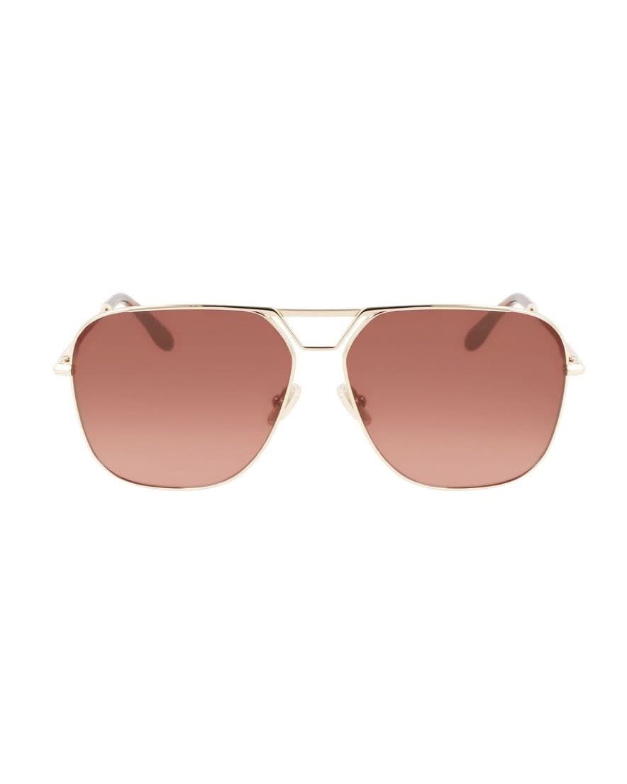 Victoria Beckham Gold Metal Sunglasses Sunglasses
