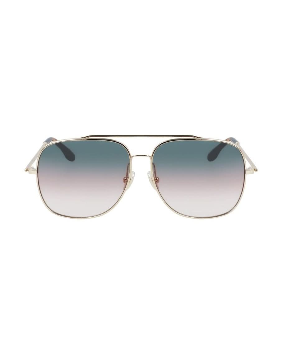 Victoria Beckham Gold Metal Sunglasses Sunglasses