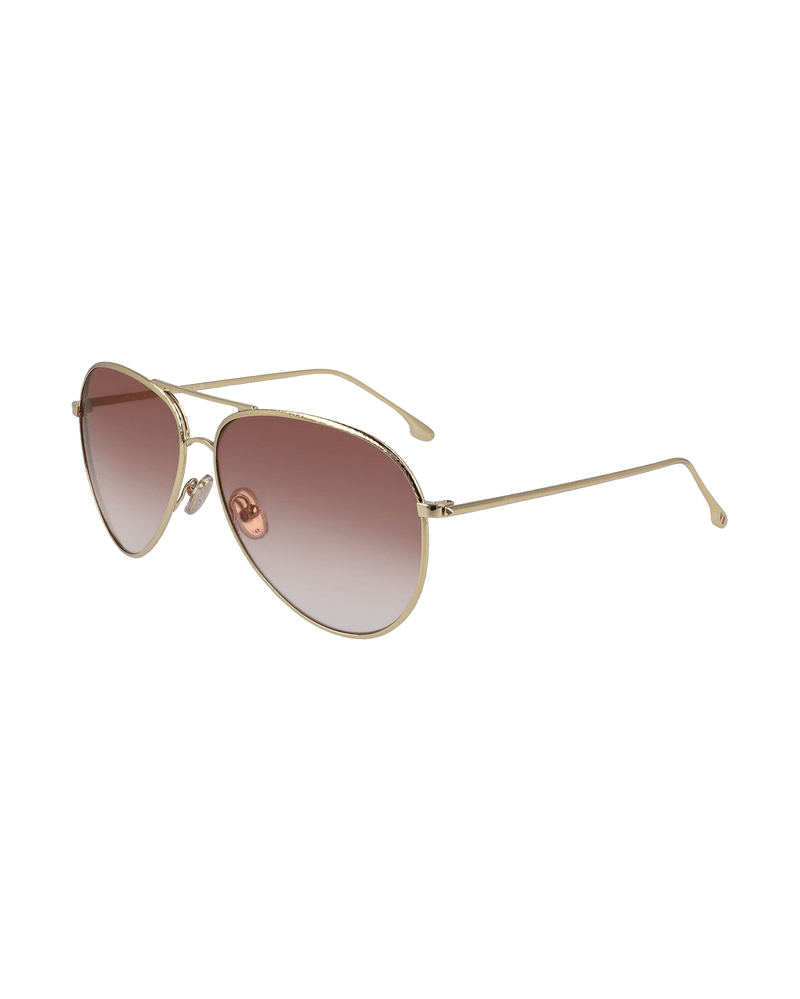Victoria Beckham Gold Metal Sunglasses Sunglasses