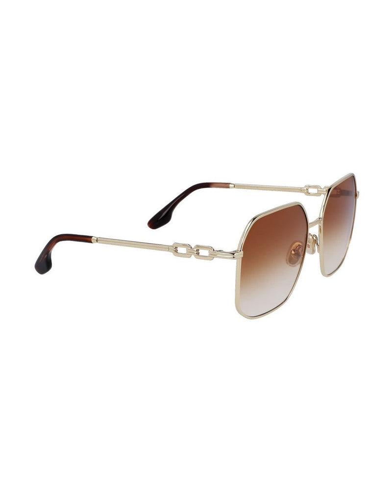 Victoria Beckham Gold Metal Sunglasses 