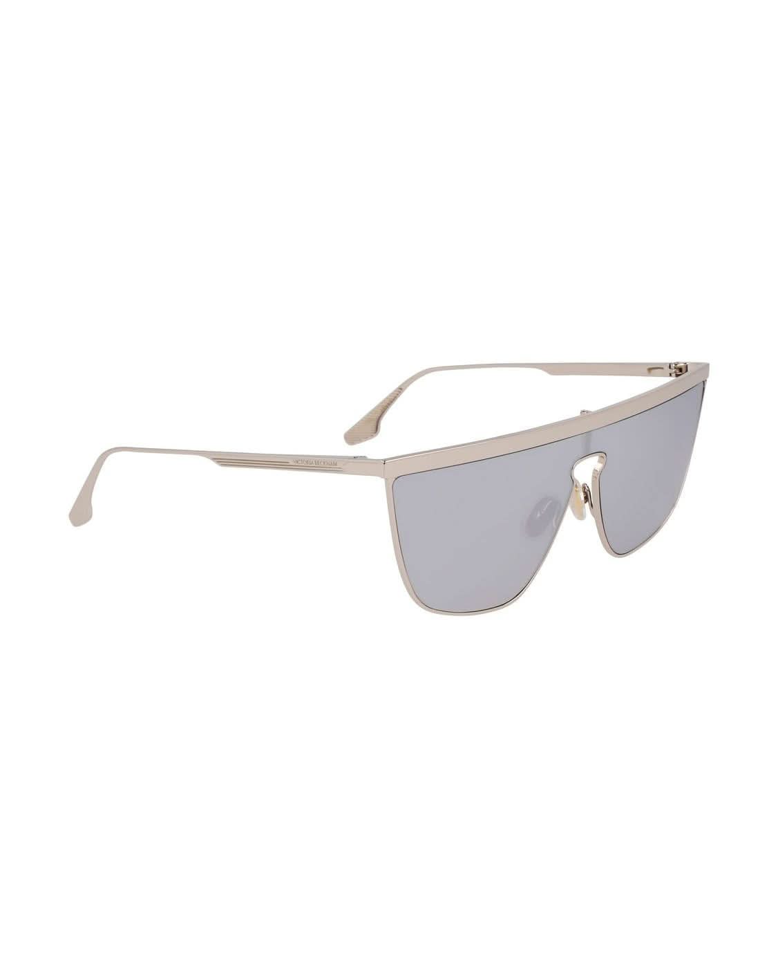 Victoria Beckham Gray Metal Sunglasses Sunglasses