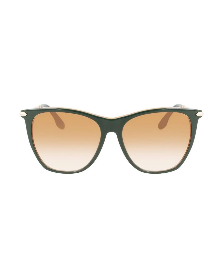 Victoria Beckham Green Acetate Sunglasses Sunglasses