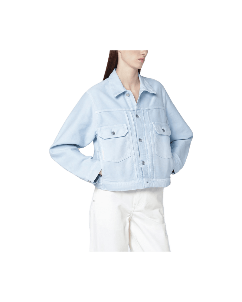 Victoria Beckham Light Blue Denim Jacket Glam Steals