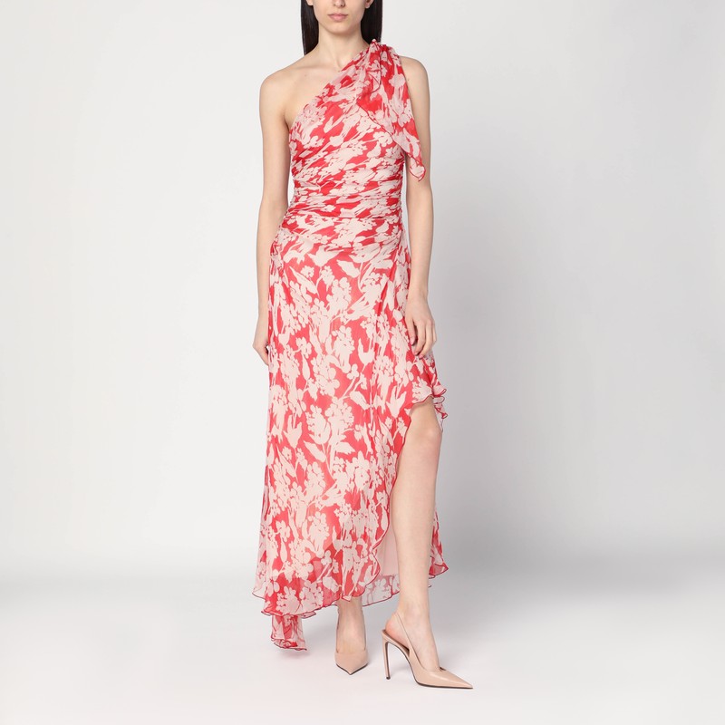 Victoria Beckham One-shoulder draped midi dress Glam Steals