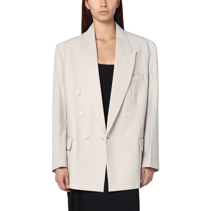 Victoria Beckham Pumice Coloured Double Breasted Jacket Glam Steals